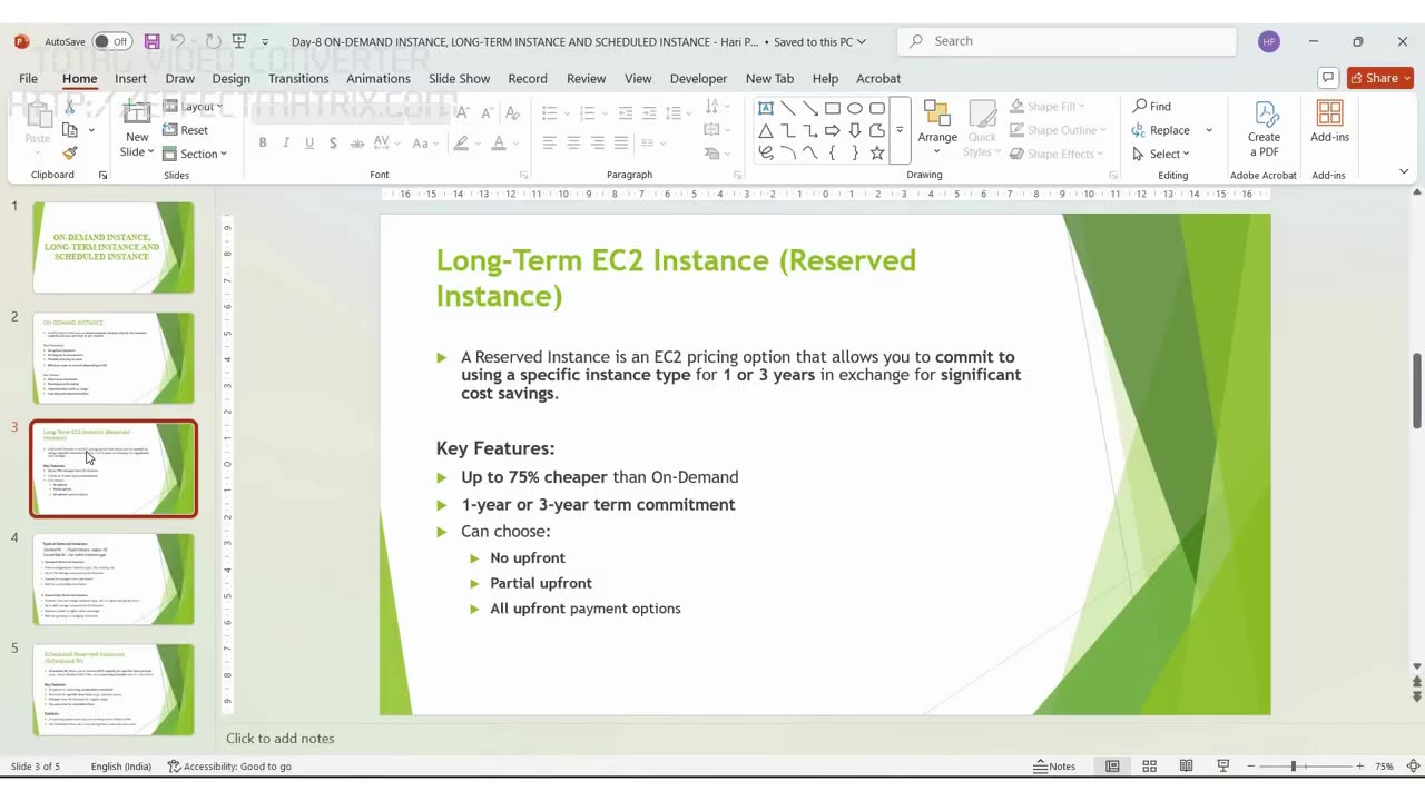 On-demand, Long-term Instance , Scheduled instance - Hari Prasad #Studentmade | Ekascloud
