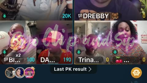 Team PK LoozeCannon 21 Finesse DreBaby JazzyCherry/husband TrinaB 12/8/25 #bigoclipandsip