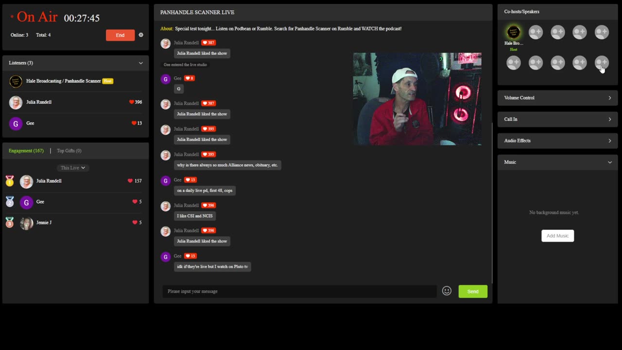 Podbean + OBS + Rumble Test