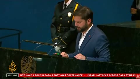 The president of Chile at the UN this week.