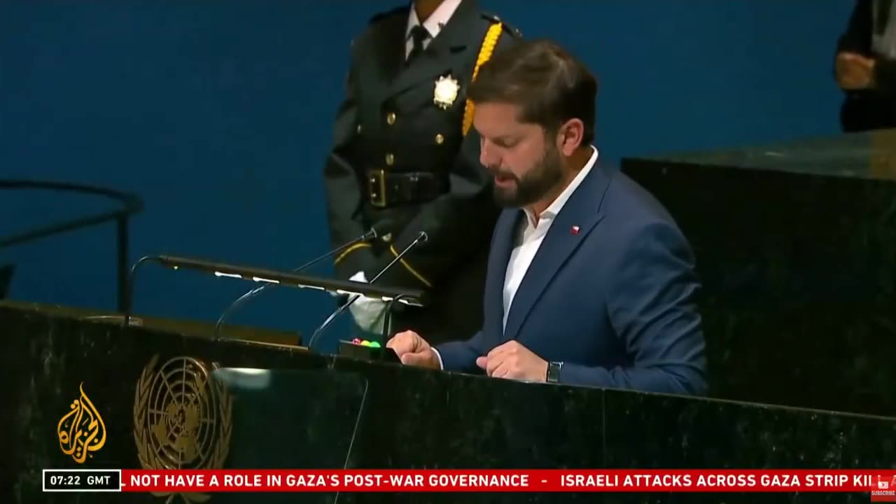 The president of Chile at the UN this week.