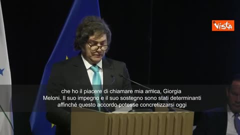 NOTIZIE DAL MONDO Accordo commerciale UE-Mercosur,Presidente argentino Milei:'Accordo grazie a impegno della mia amica Giorgia Meloni'