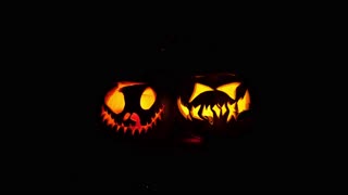 The Halloween Guardians: 10-Hour 4K Screensaver of Two Sinister Pumpkins