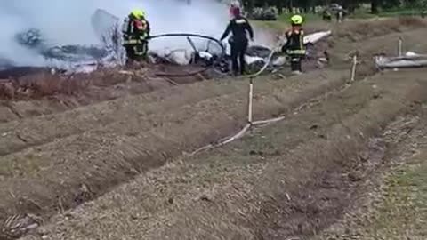 Avioneta accidentada en la que murió Yeison Jiménez