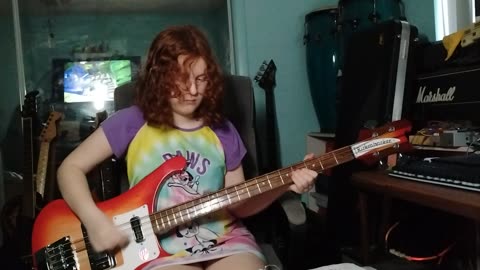 Queen Night at the Opera bass covers: #1 Death on 2 Legs/Queen bass play along by Cara