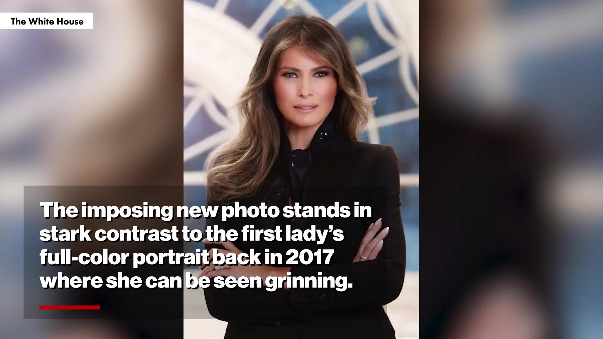 White House unveils first lady Melania Trump's official portrait