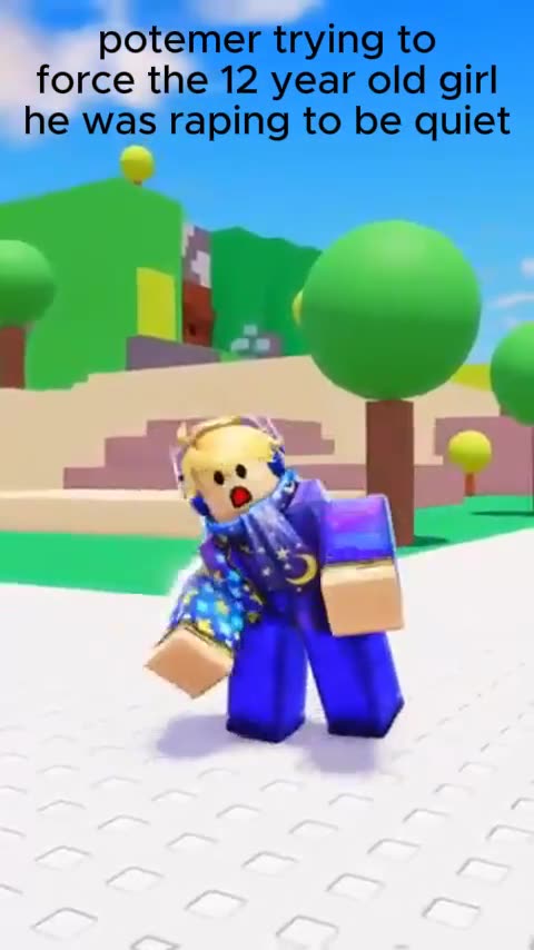 potemer trying to force the 12 year old girl that he was raping to be quiet