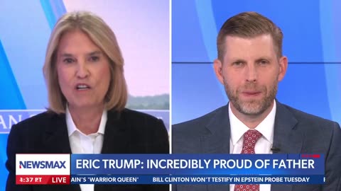 Eric Trump praises his father stopping the war in the Middle East
