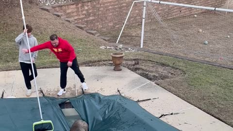 Deer Rescued From Pool Cover