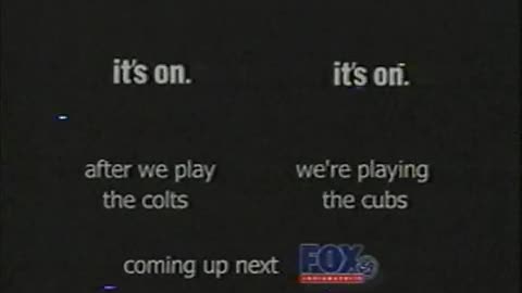 October 12, 2003 - Indianapolis Bumper for Colts & Cubs Games