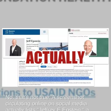 Fact Check: USAID Did NOT Fund That Jeffrey Epstein -- Different Guy