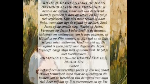 Richt Je Geest en Hart Op Jezus