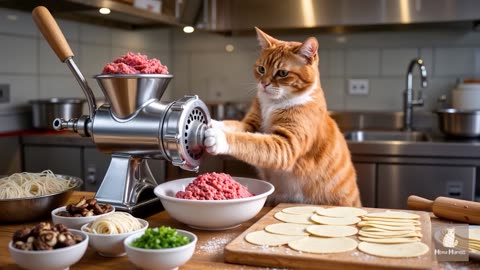 Mama Cat Trims Fur on the Farm and Makes Tiger Hat For Kittens At Home🐾🎩🐯