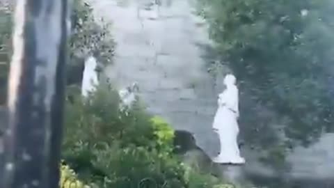 The statue of Jesus Christ in a church in Ireland was destroyed. They hate us.