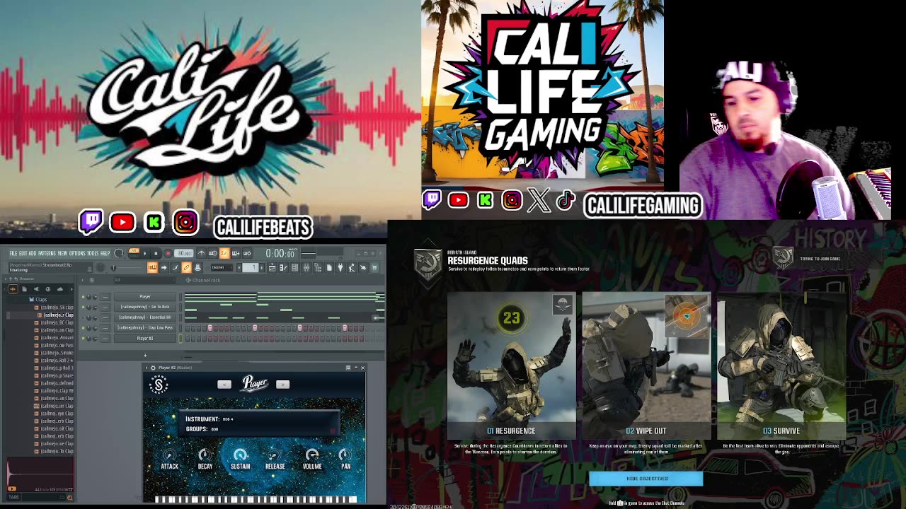 Call Of Duty 🔫 | Cali Life Gaming 🌴 Cali Life Beats 🎹