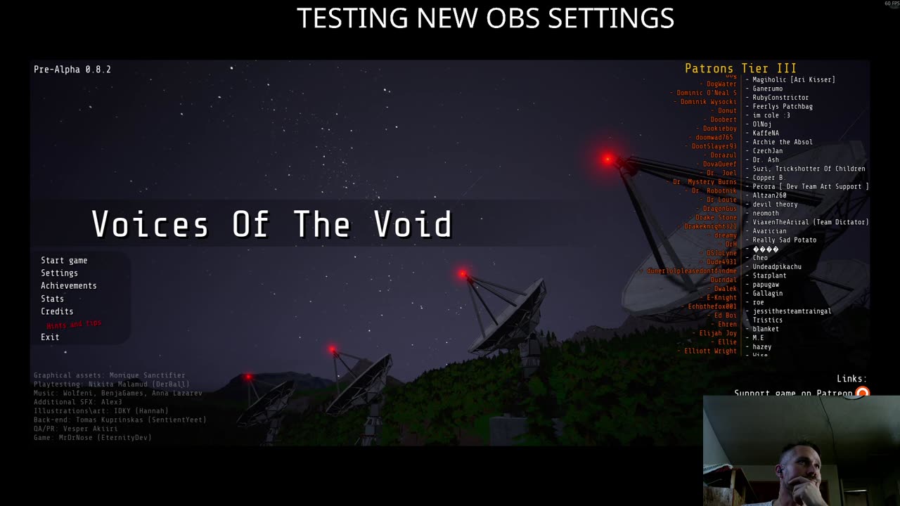 Tech support stream, testing new OBS build - Voices of the Void...AND Garn47