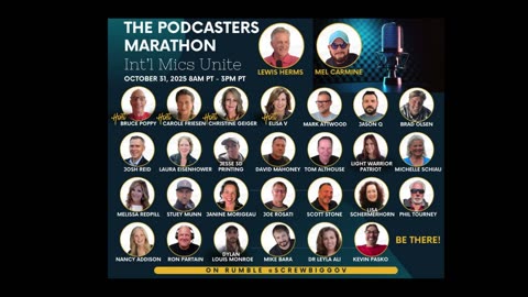 THE PODCASTERS MARATHON - FRIDAY OCTOBER 31