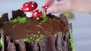 Breaking: Making Another Nature Cake🍄 #cake #shorts #baking