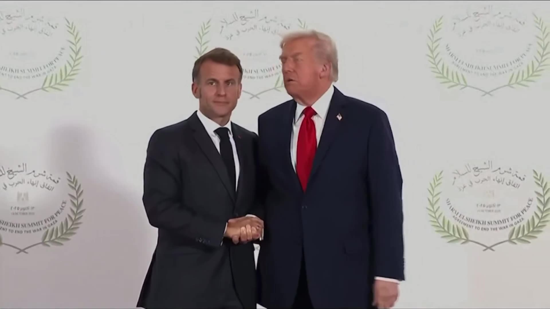 Trump vs. Macron: Epic 26-Second Handshake Steals Spotlight at Gaza Peace Summit