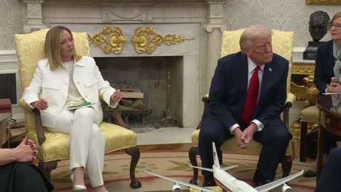 President Trump Participates in a Bilateral Meeting with the Prime Minister of Italy, Apr. 17, 2025