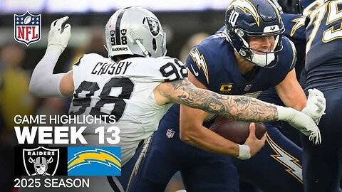 Las Vegas Raiders vs Los Angeles Chargers week 13 game highlights