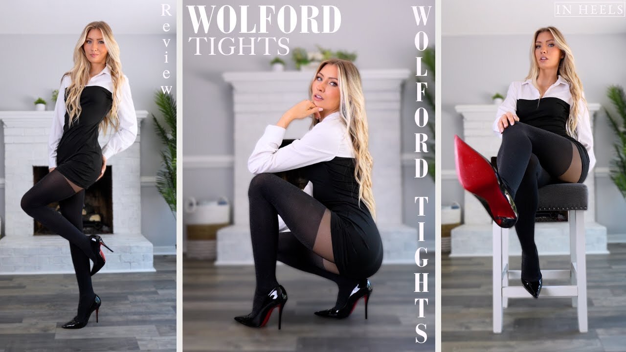 Double Layered Wolford Tights! | Wolford Tight Try On & Review in Red Bottoms