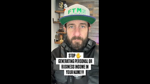 Stop 🖐️ Generating Personal Or Business Income In Your Name!!!