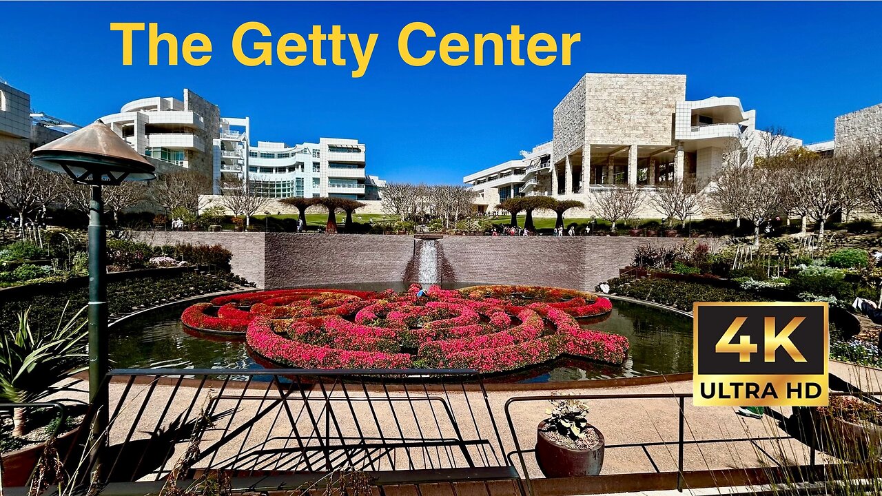 Walking virtual tour at the Getty in 4K.