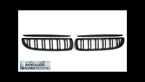 Pair Gloss Black Double Slat Sport Kidney Grille Grill Set For BMW Review