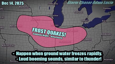 Below Normal Temperatures, Frost Quakes and Lake Effect Snow in the Eastern U.S.