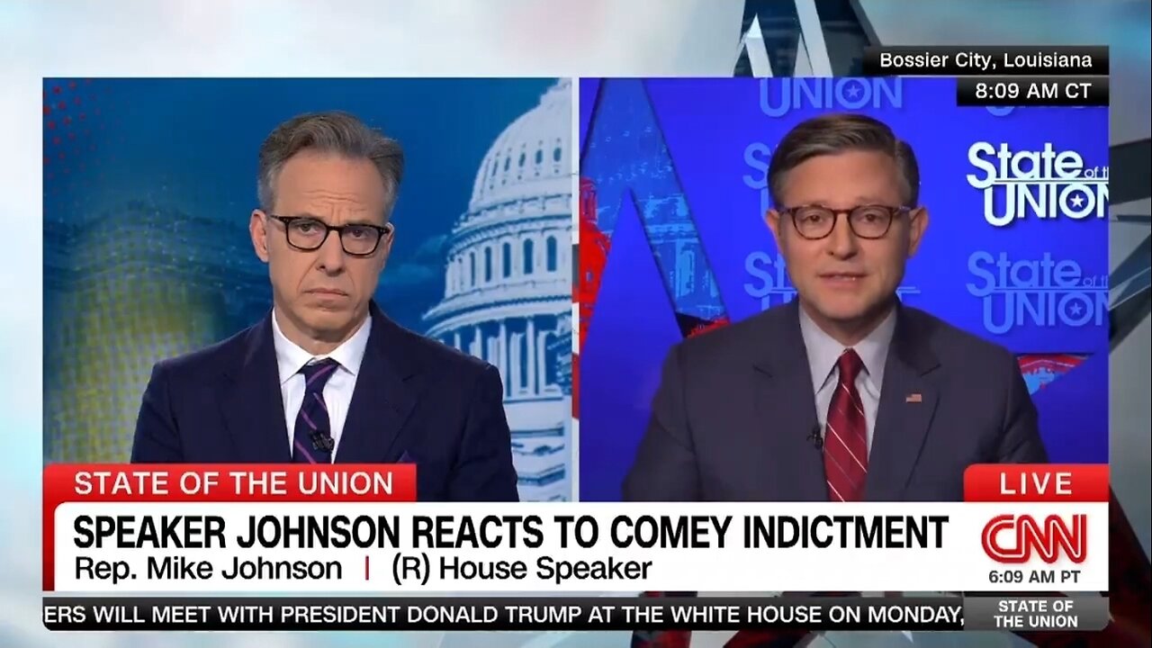 Speaker Johnson: We Apply The Law To Everyone, Even James Comey