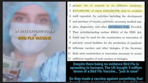 Despite there being no evidence Bird Flu is spreading to humans - UK bought 5M 💉☠️💉