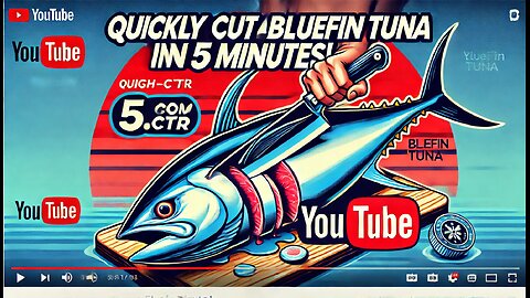 "🔪 Masterful Bluefin Tuna Cutting in 5 Minutes! 🐟⚡ Super Fast Seafood Prep!"