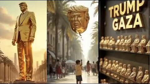TRUMP POSTS 33 SECOND VIDEO OF FUTURE FREEDOM SMART CITY COMPLETE WITH HIS GOLDEN IDOL STATUE!