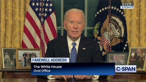 DEEPFAKE Biden farewell address: eXiStEnTiAl ThReAt of cLiMaTe cHaNgE..