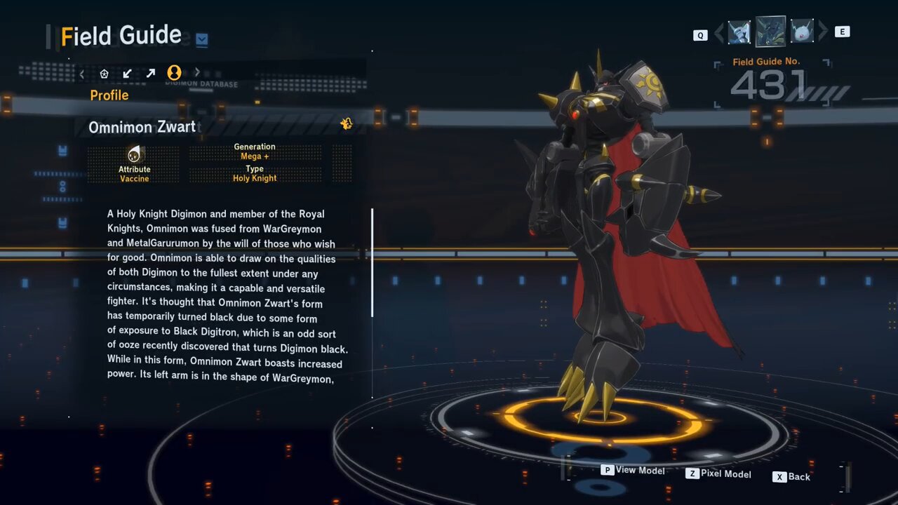 omnimon zwart update (1) all digivolution/de-digivolution/profile Digimon Story Time Stranger