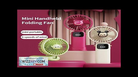 USB Mini Silent Handheld Folding Fan Digital Display 6 Speed Of Wind Review