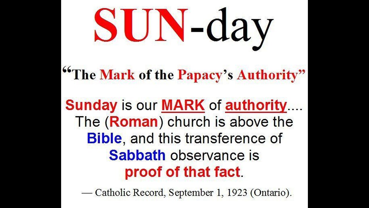 The Coming Sunday Laws & World Obedience to the Beast