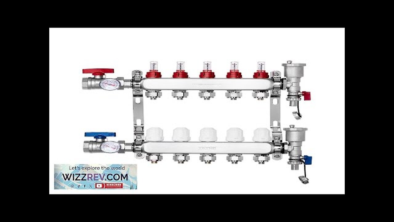 VEVOR 5-Branch Radiant Heat Manifold 1/2" PEX Tubing Floor Heating Manifold Set Review