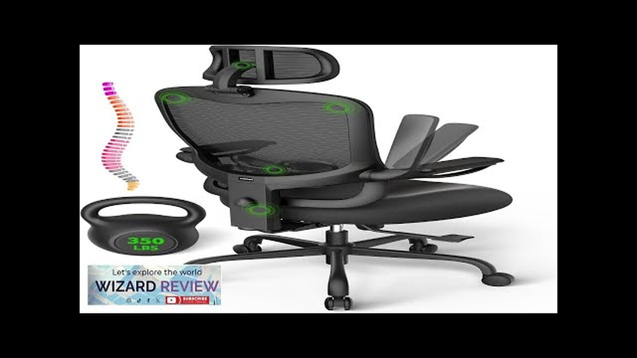 Ergonomic Office Chair Big and Tall 6'5" Tall Max 350Lbs Capacity Review