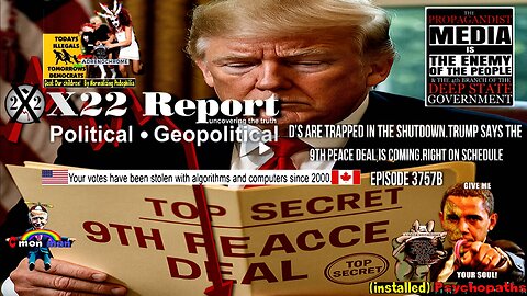 Ep 3757b - D’s Are Trapped In The Shutdown,Trump Says The 9th Peace Deal Is Coming,Right On Schedule
