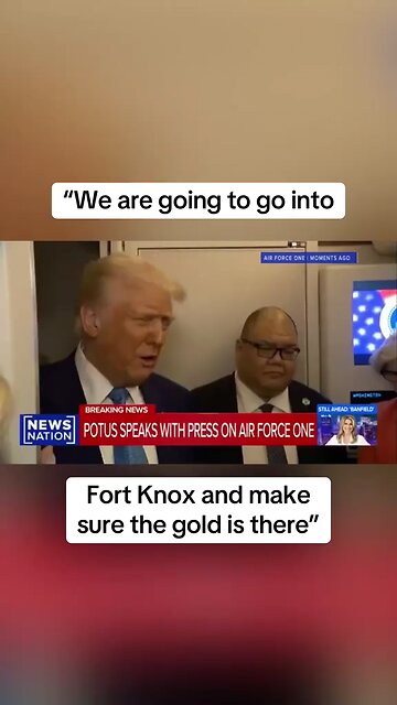 journalist interviewing president Trump on Air Force One