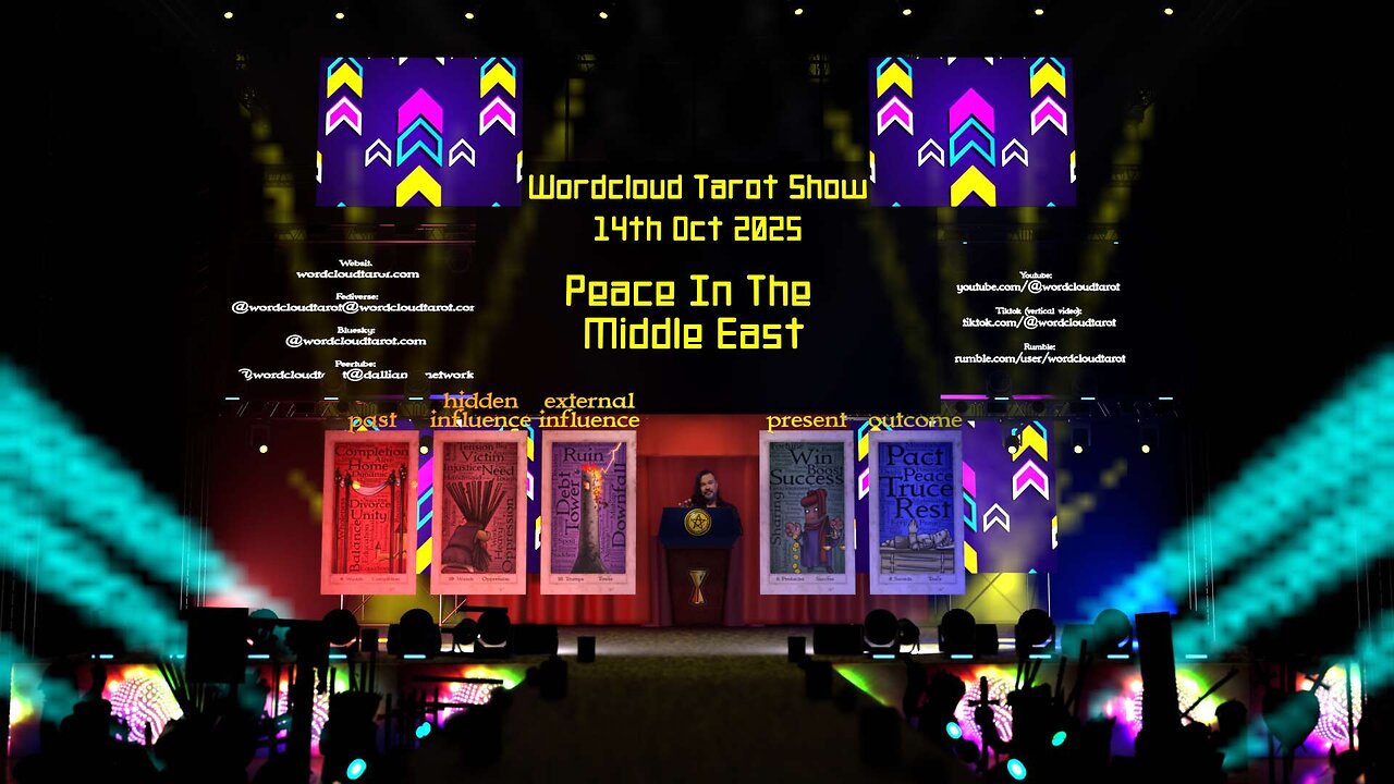 Peace In The Middle East - The Word Cloud Tarot Show - 14 Oct 2025