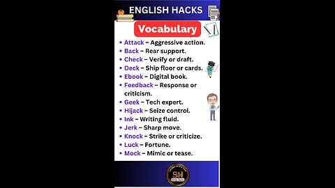 Daily use Important vocabulary words for exam 2024 28 #studyhacks123 #vocabulary #english #shorts