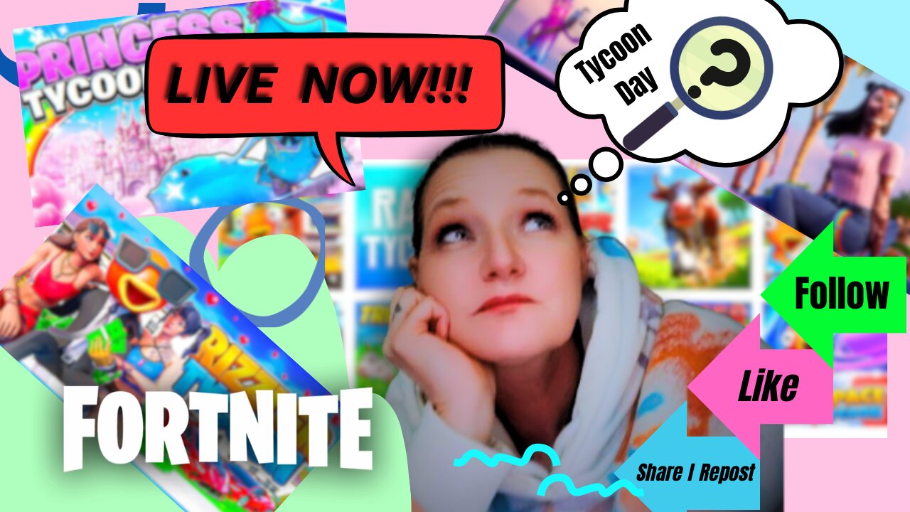 💚Live with Bubbles on Fortnite - Tycoon Day With JoeDonuts 💗