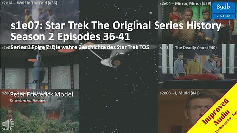 s1e07: Star Trek The Original Series History Season 2 Episodes 36-41