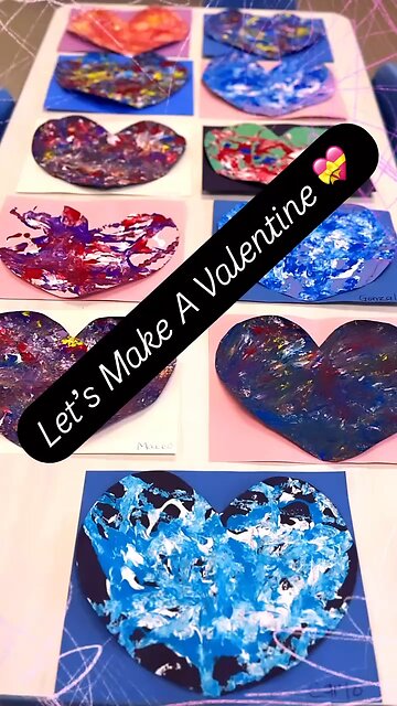 PRESCHOOL 💖💛❤️💙💜 LET’S MAKE A VALENTINE Valentines Day Art Project, Golf Ball Painting