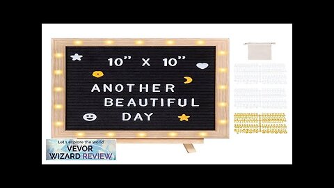 VEVOR Black Felt Letter Board 10"x10" Felt Message Board Changeable Sign Boards Review