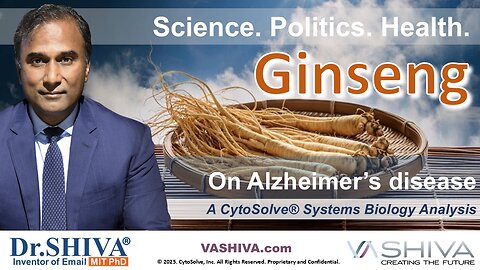 Dr.SHIVA® LIVE: Ginseng on Alzheimer's disease @CytoSolve® Systems Analysis
