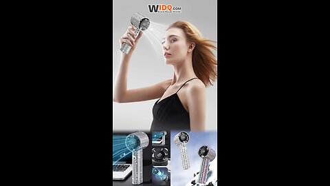 💎 Fashion Diamond Mini Fan – 199-Speed Powerful Cooling! 🌬️